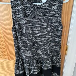 Bar III Black and White Textured Knit Top